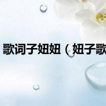 歌词子妞妞（妞子歌词）