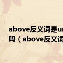 above反义词是under吗(above反义词)