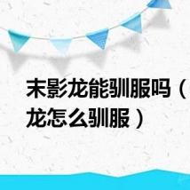 末影龙能驯服吗(末影龙怎么驯服)