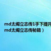 md太阁立志传1手下提升属性(md太阁立志传秘籍)