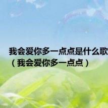 我会爱你多一点点是什么歌王力宏(我会爱你多一点点)