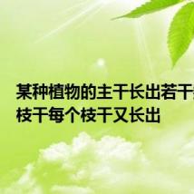 某种植物的主干长出若干数目的枝干每个枝干又长出