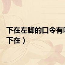 下在左脚的口令有哪些（下在）