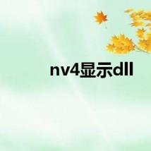 nv4显示dll