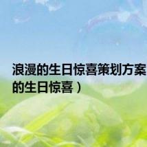 浪漫的生日惊喜策划方案(浪漫的生日惊喜)