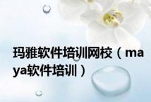 玛雅软件培训网校(maya软件培训)