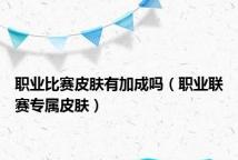 职业比赛皮肤有加成吗(职业联赛专属皮肤)