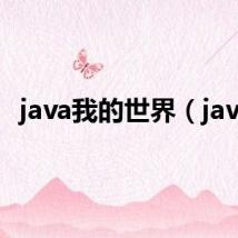 java我的世界(jave)