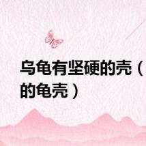 乌龟有坚硬的壳（坚硬的龟壳）
