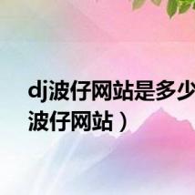 dj波仔网站是多少(dj波仔网站)