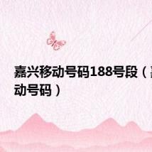 嘉兴移动号码188号段(嘉兴移动号码)