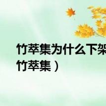竹萃集为什么下架了（竹萃集）