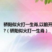 骄阳似火打一生肖,以前开过什么?(骄阳似火打一生肖)
