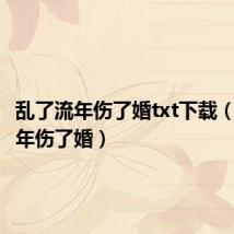 乱了流年伤了婚txt下载(乱了流年伤了婚)