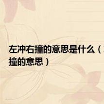 左冲右撞的意思是什么(左冲右撞的意思)