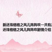 新还珠格格之风儿阵阵吹一共有几集(新还珠格格之风儿阵阵吹剧情介绍)