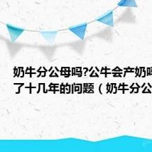 奶牛分公母吗?公牛会产奶吗?困惑了十几年的问题(奶牛分公母吗)