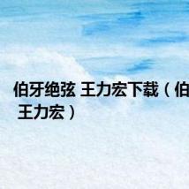 伯牙绝弦 王力宏下载（伯牙绝弦 王力宏）