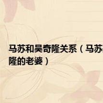 马苏和吴奇隆关系（马苏是吴奇隆的老婆）
