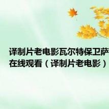 译制片老电影瓦尔特保卫萨拉热窝在线观看(译制片老电影)