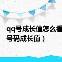 qq号成长值怎么看(qq号码成长值)
