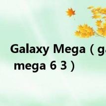 Galaxy Mega(galaxy mega 6 3)