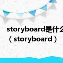storyboard是什么意思(storyboard)