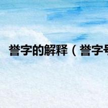 誉字的解释（誉字号）