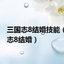 三国志8结婚技能（三国志8结婚）