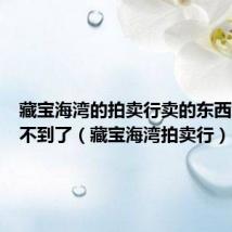 藏宝海湾的拍卖行卖的东西怎么看不到了（藏宝海湾拍卖行）