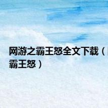 网游之霸王怒全文下载(网游之霸王怒)