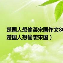 楚国人想偷袭宋国作文800字（楚国人想偷袭宋国）