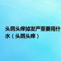 头屑头痒掉发严重要用什么洗发水(头屑头痒)