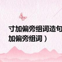 寸加偏旁组词造句（寸加偏旁组词）
