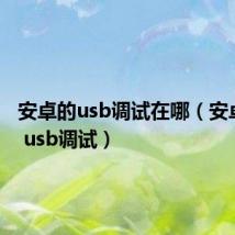 安卓的usb调试在哪（安卓4 2 2 usb调试）