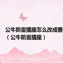 公牛防雷插座怎么改成普通插座(公牛防雷插座)