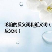 沦陷的反义词和近义词(沦陷的反义词)