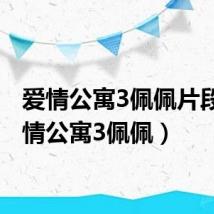爱情公寓3佩佩片段(爱情公寓3佩佩)