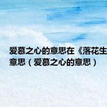 爱慕之心的意思在《落花生》中的意思(爱慕之心的意思)