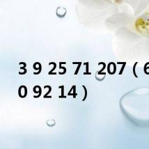 3 9 25 71 207（67 220 92 14）