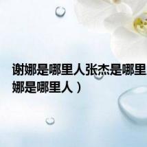 谢娜是哪里人张杰是哪里人(谢娜是哪里人)