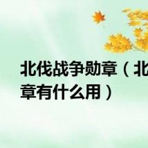 北伐战争勋章(北伐奖章有什么用)