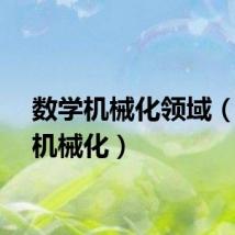 数学机械化领域（数学机械化）