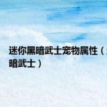 迷你黑暗武士宠物属性(迷你黑暗武士)