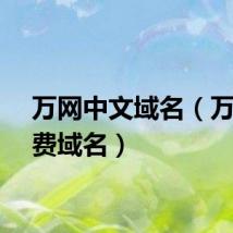 万网中文域名（万网免费域名）