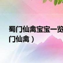 蜀门仙禽宝宝一览（蜀门仙禽）