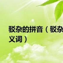 驳杂的拼音（驳杂的近义词）