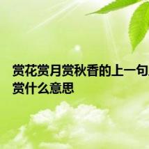 赏花赏月赏秋香的上一句八目共赏什么意思