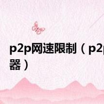 p2p网速限制(p2p限速器)