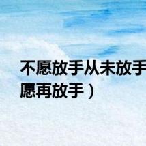 不愿放手从未放手（不愿再放手）